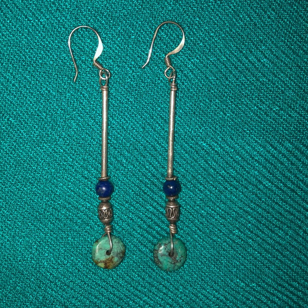 Bead&stone earrings